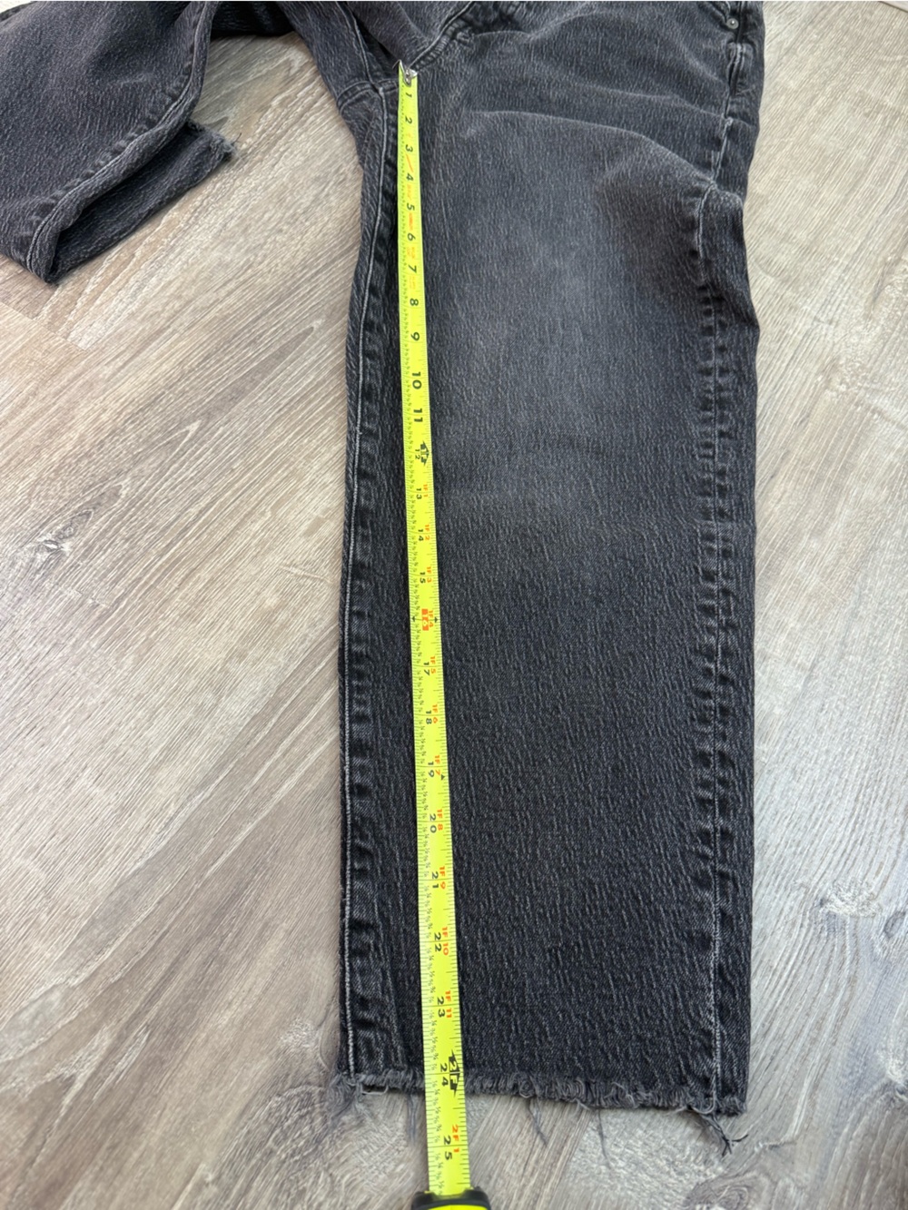 Madewell Black Raw Hem Balloon Jeans Size 28 - Picture 5 of 8